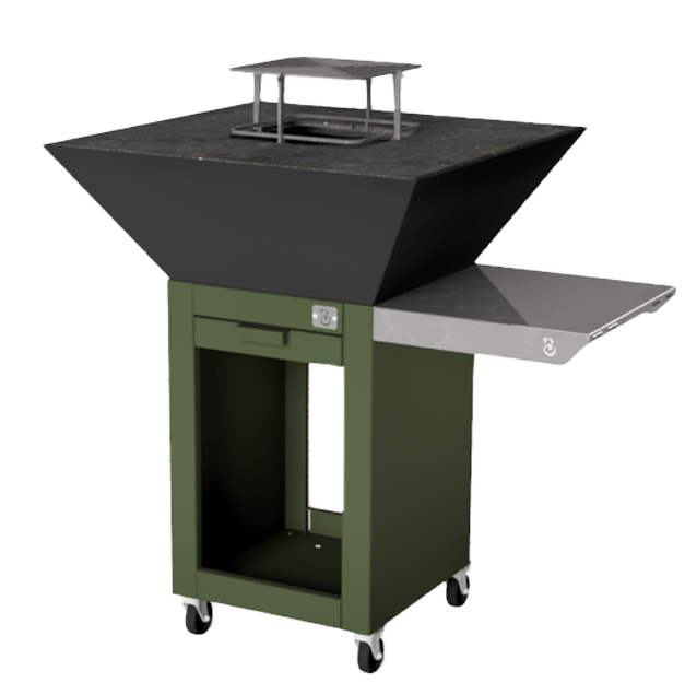Brasero de cuisson Beroak 750 modèle Demi-Mesure vert