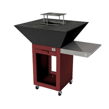 Brasero de cuisson Beroak 750 modèle Demi-Mesure rouge