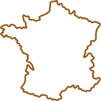 Icône traçant les contours du territoire français