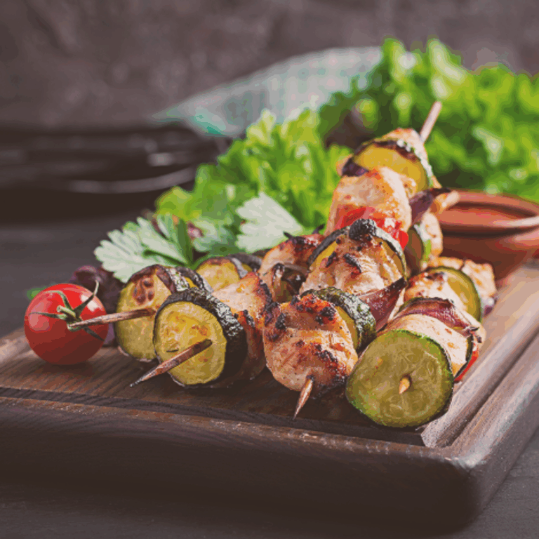 Brochettes de légumes grillés au brasero de cuisson