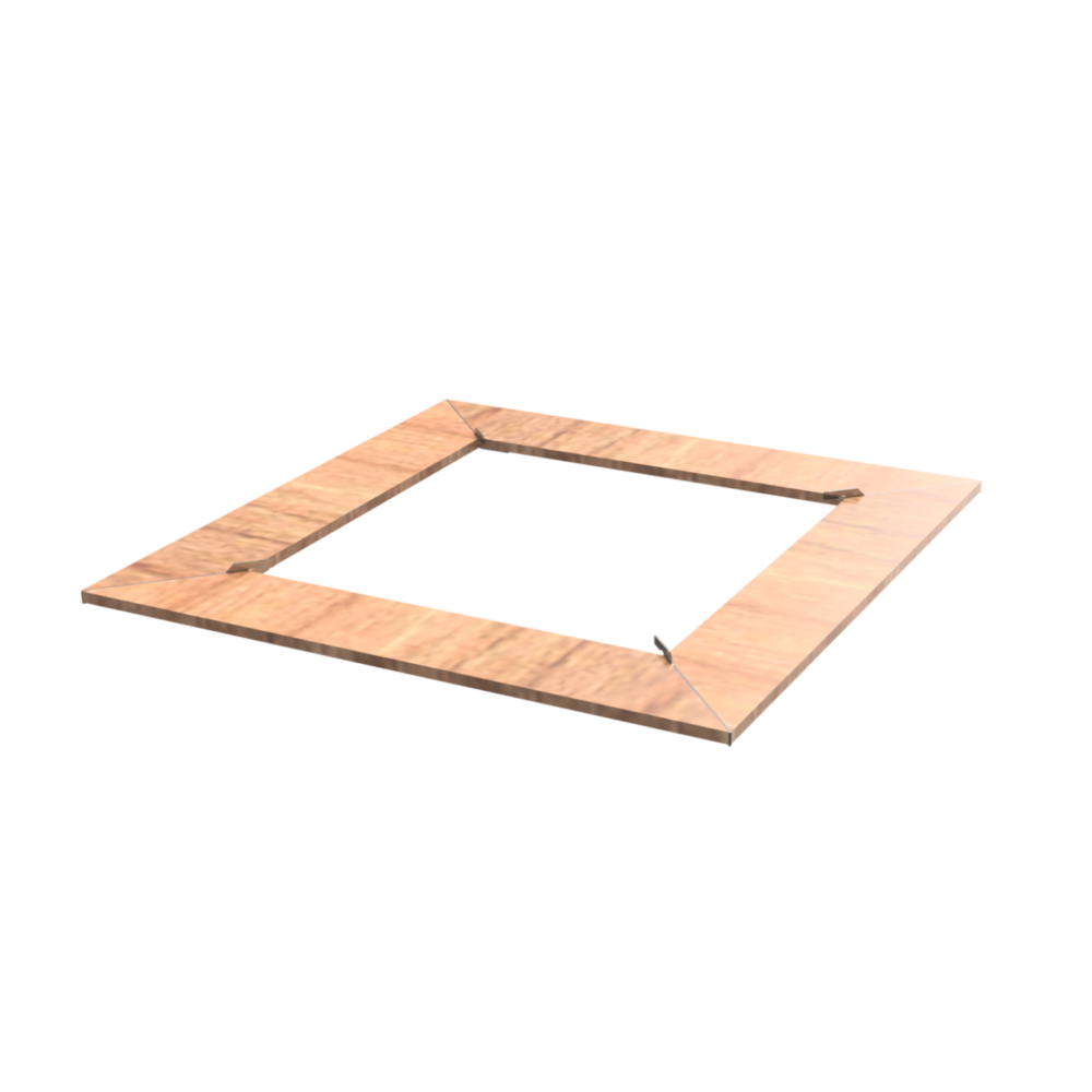 Tablette-contour en bois pour brasero extérieur Lurra