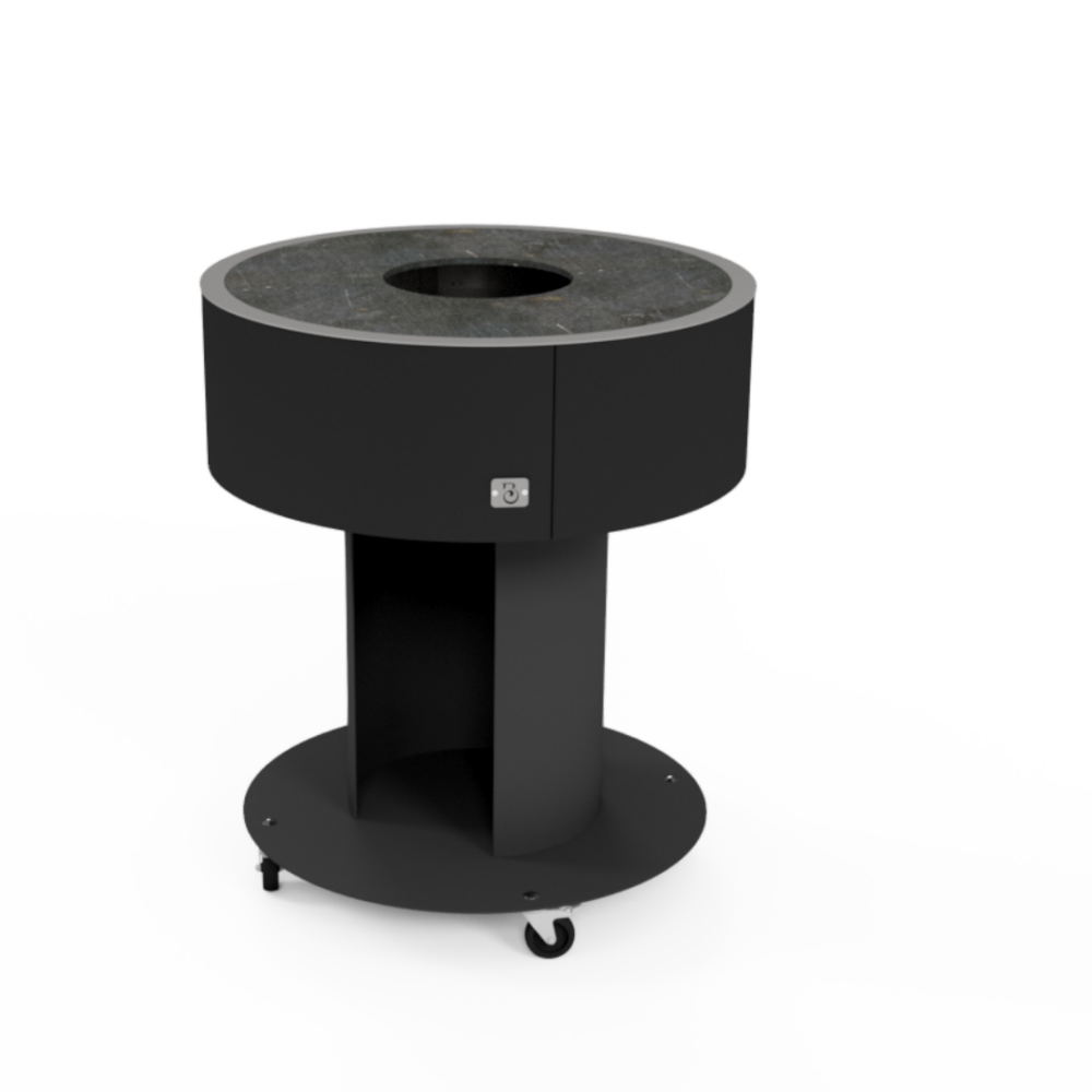 Brasero Arnasa M en acier thermolaqué texturé noir