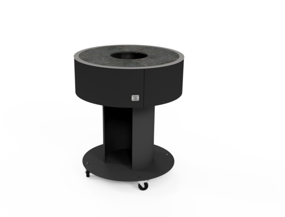 Brasero Arnasa M en acier thermolaqué texturé noir